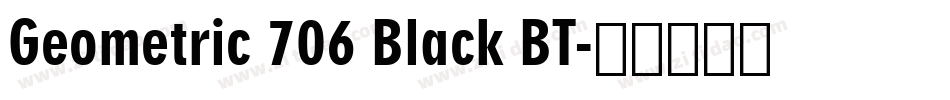 Geometric 706 Black BT字体转换